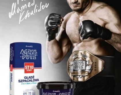 W gładzeniu mistrz jest tylko jeden! Mamed Khalidov w kampanii Śnieżka ACRYL-PUTZ®